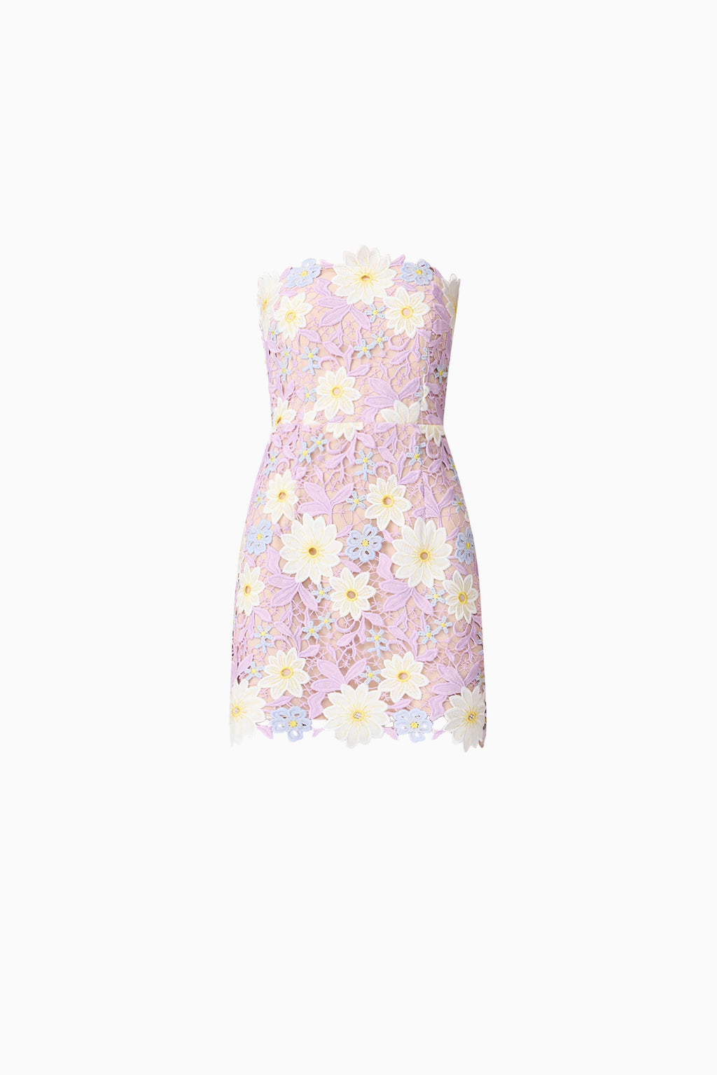 Sigrid Strapless Mini Dress in Purple