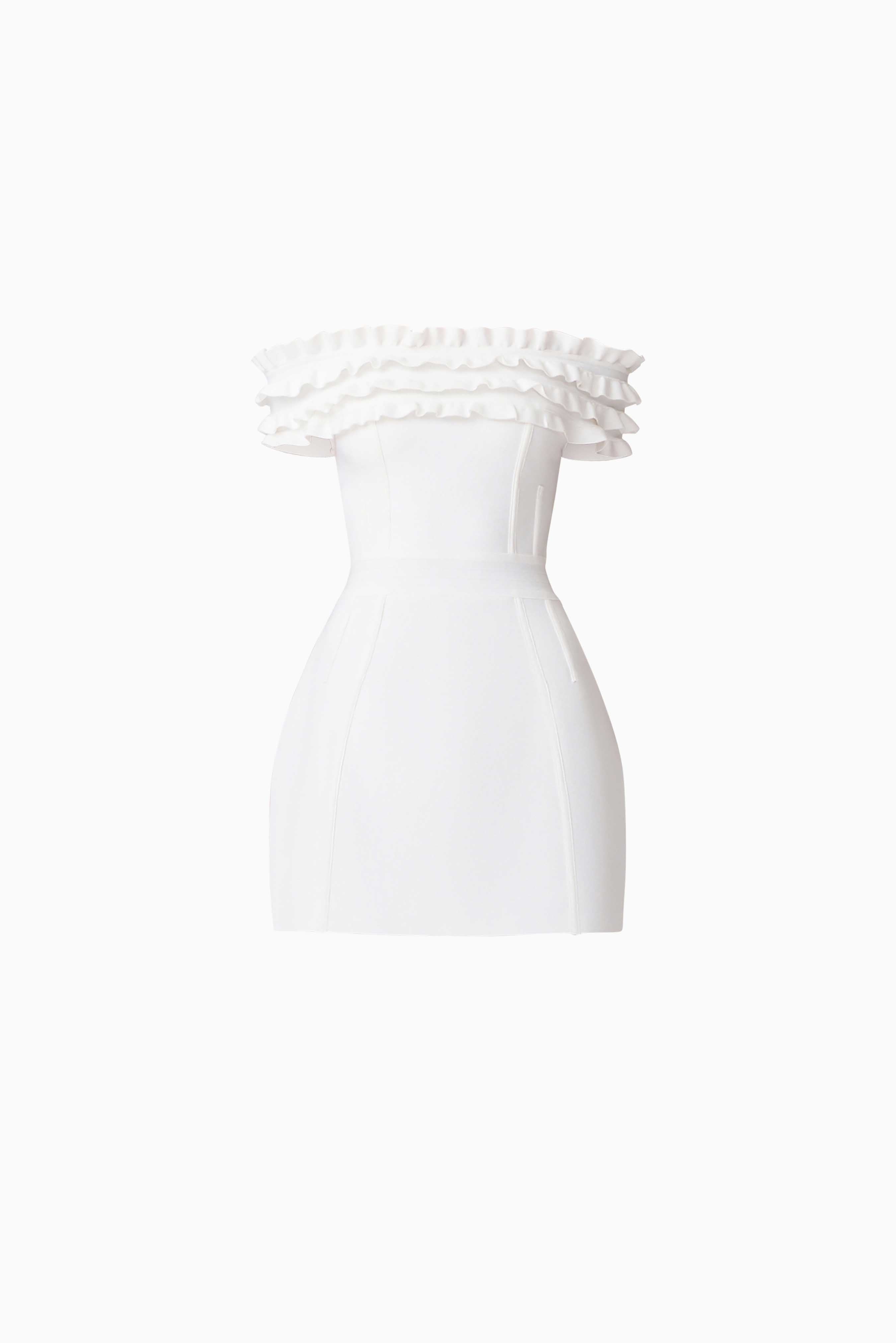 Sonya Off The Shoulder Mini Dress in White