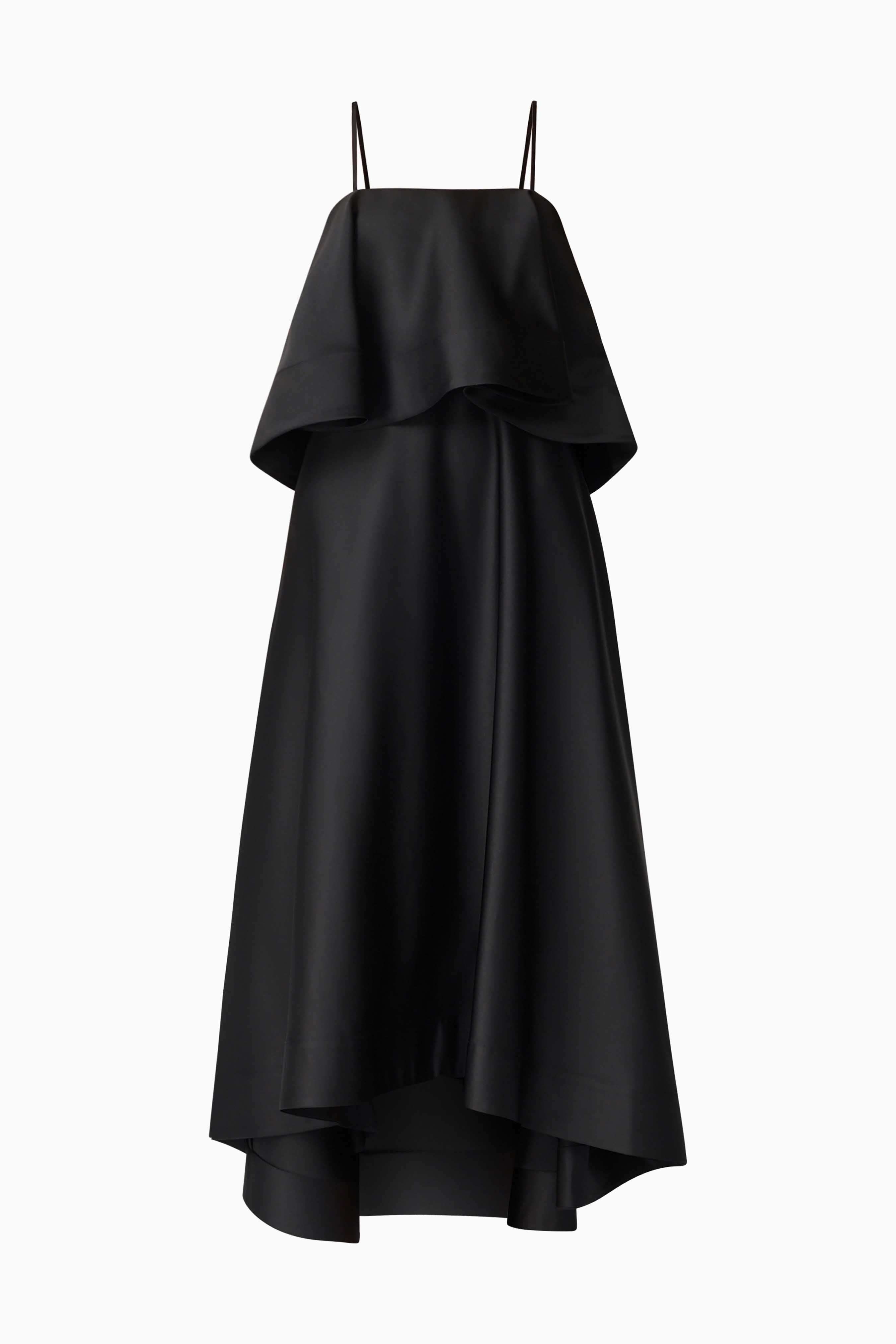 Reyna Tiered Maxi Dress in Black