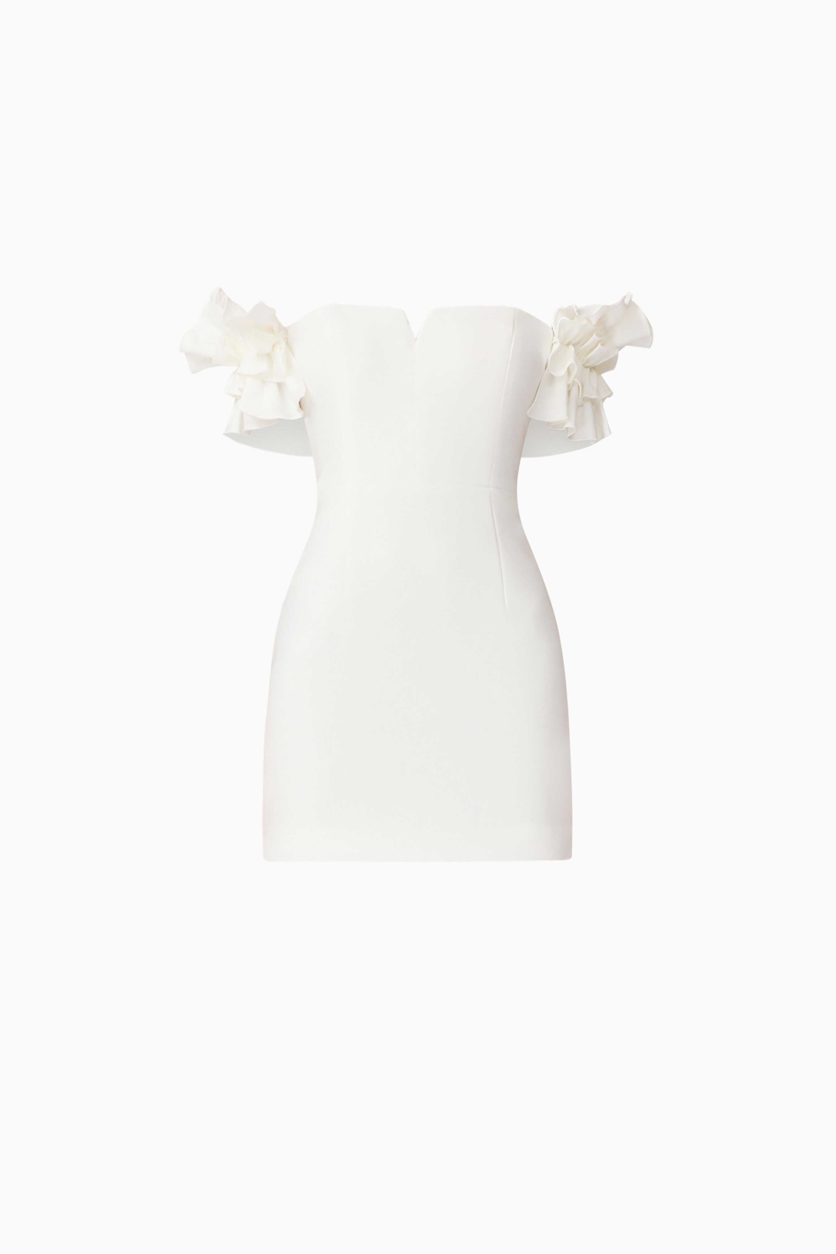 Nola Off The Shoulder Mini Dress in White