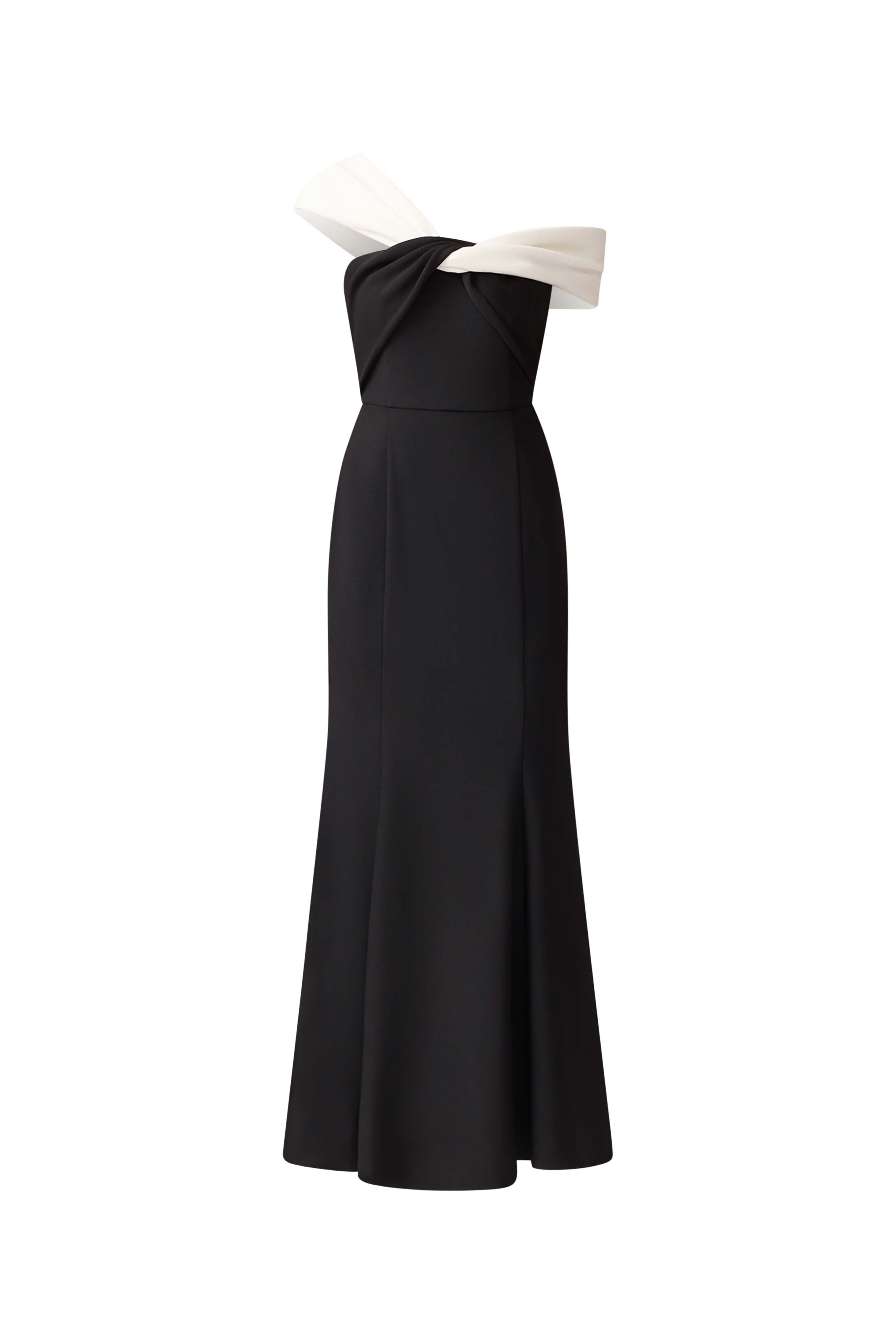 Ruby Off The Shoulder Gown in Black