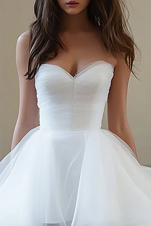 Stylish A Line Sweetheart Mini Dress
