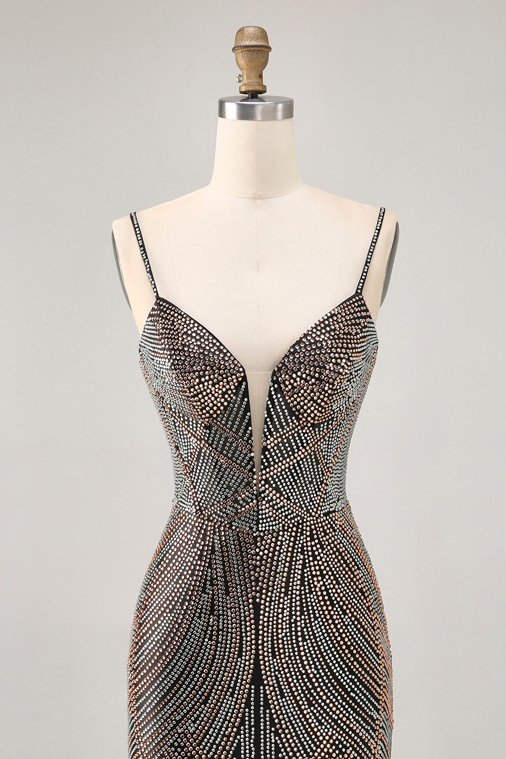 Royal Blue Spaghetti Straps Beaded Bodycon Homecoming Dress