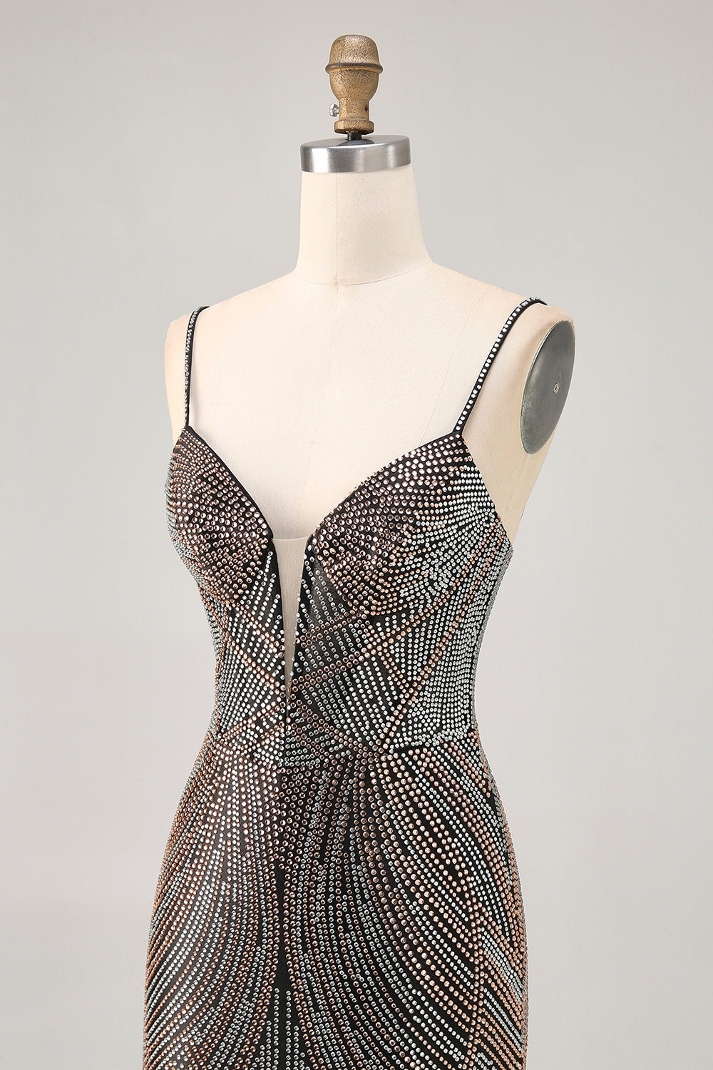 Royal Blue Spaghetti Straps Beaded Bodycon Homecoming Dress