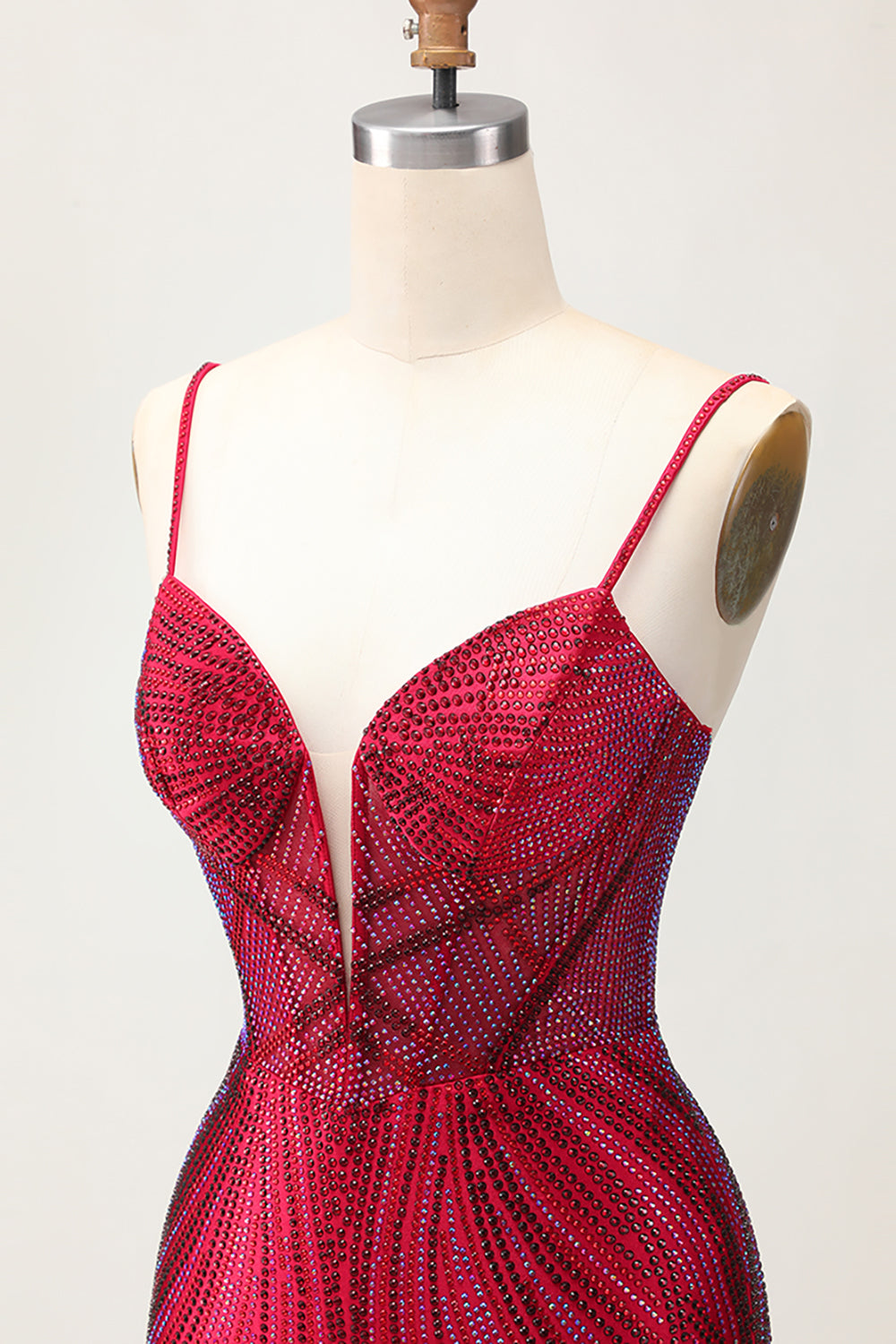 Royal Blue Spaghetti Straps Beaded Bodycon Homecoming Dress