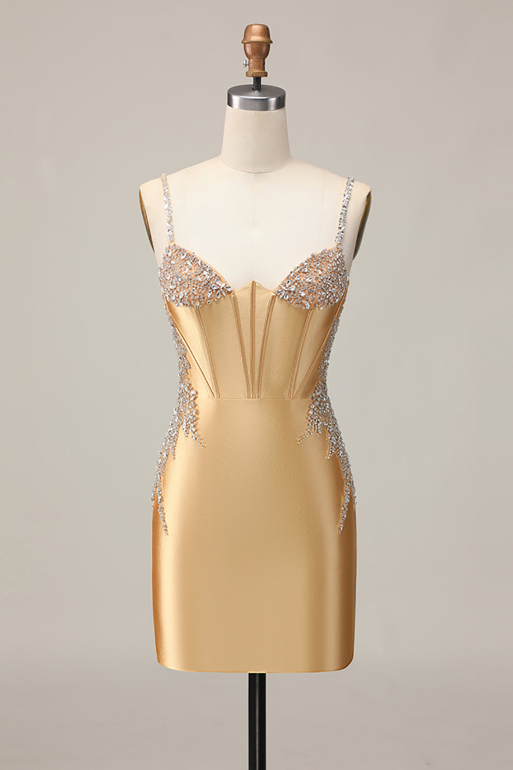 Royal Blue Bodycon Corset Beaded Homecoming Dress