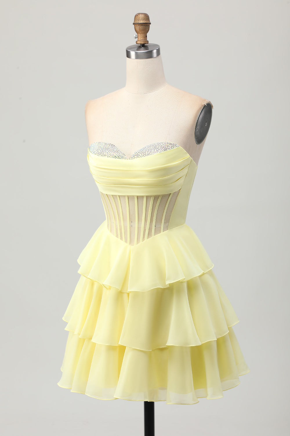 Corset Sweetheart A Line Green Homecoming Dress with Beading