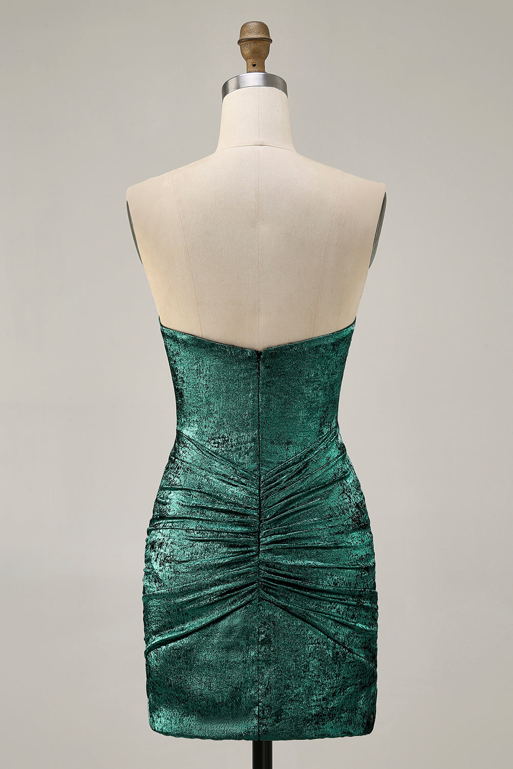 Strapless Golden Bodycon Homecoming Dress With Appliques