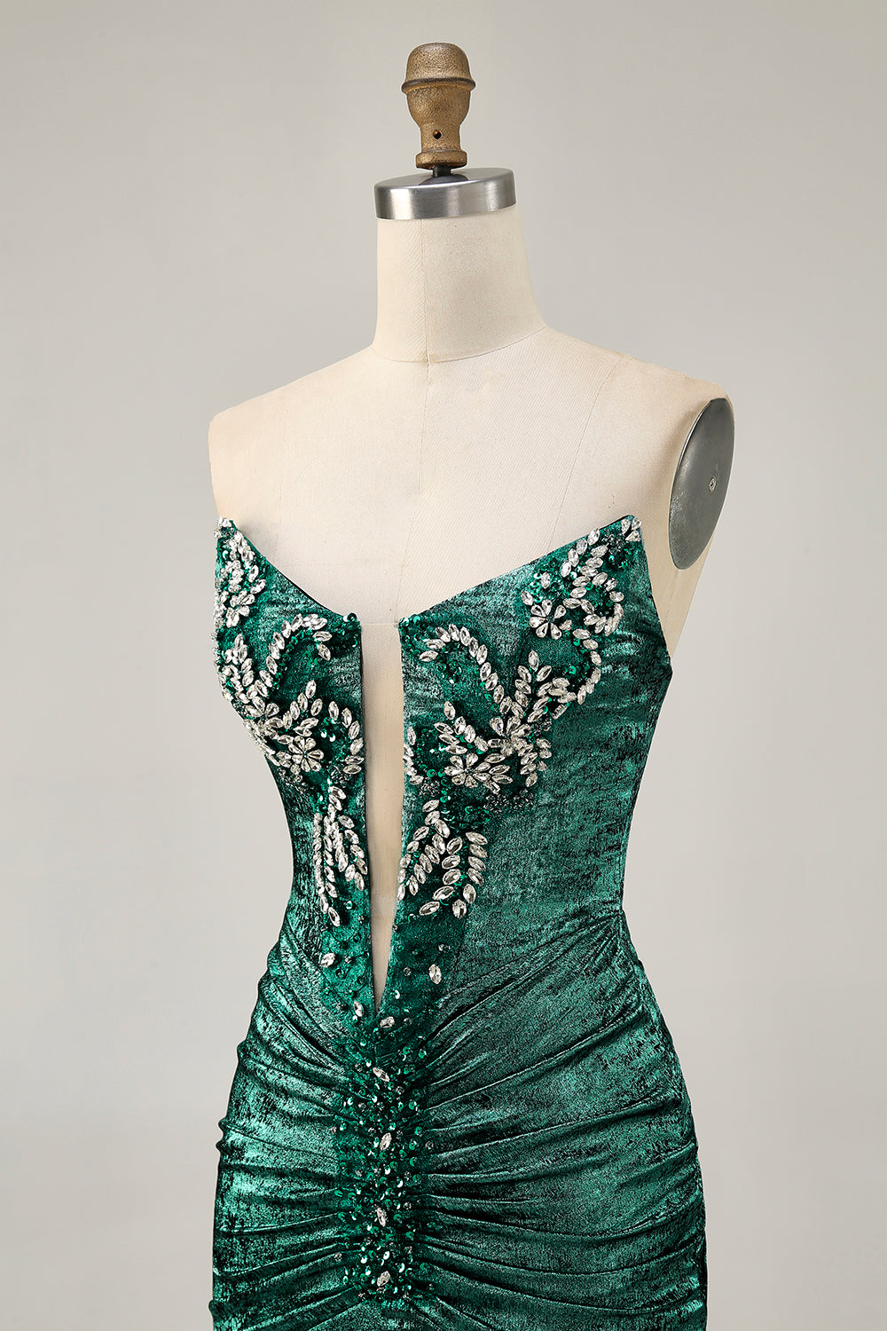 Strapless Golden Bodycon Homecoming Dress With Appliques