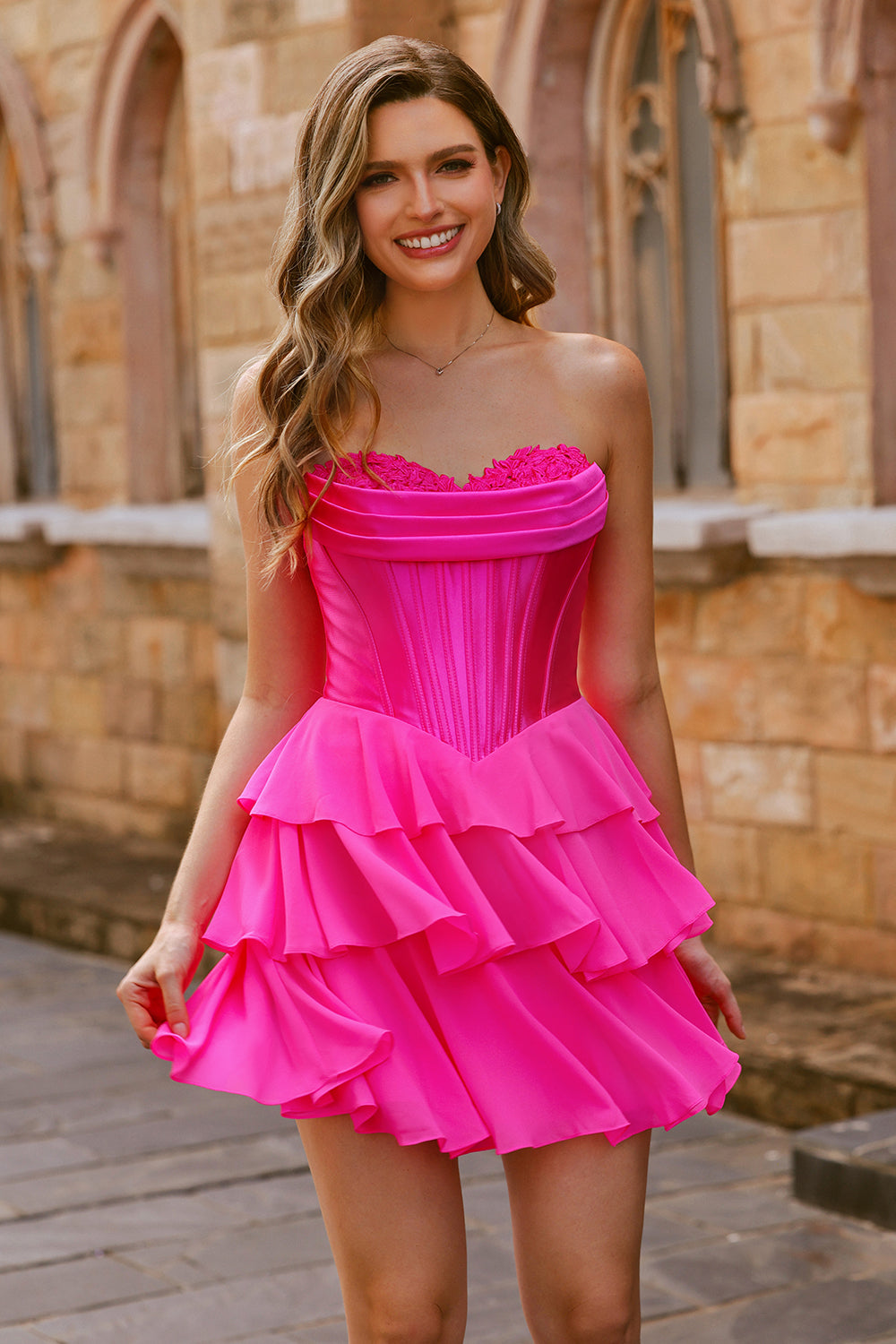 Blue Sweetheart A-Line Corset Homecoming Dress