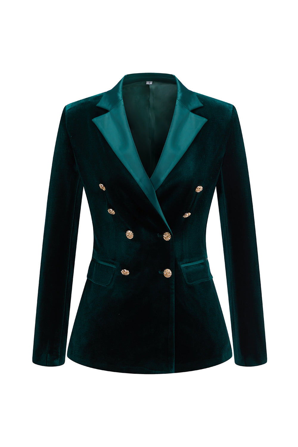 Dark Green 2-Piece Velvet Double Breasted Women Prom Suits