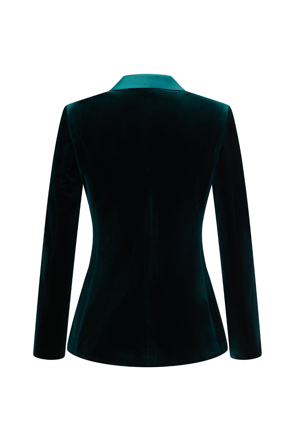 Dark Green 2-Piece Velvet Double Breasted Women Prom Suits