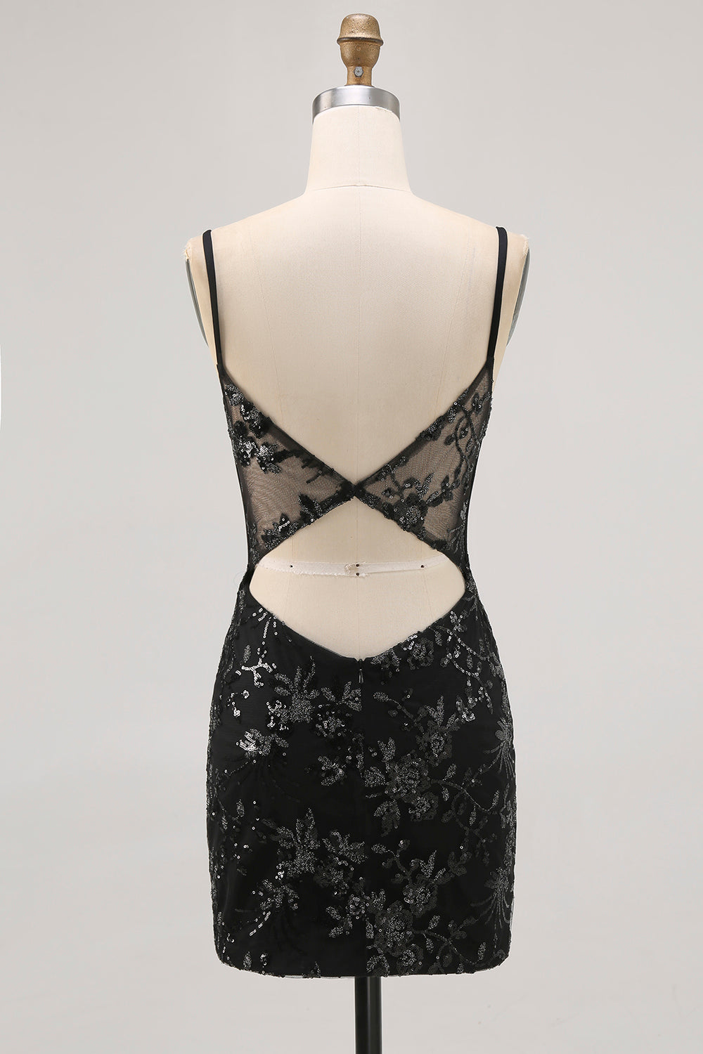 Dark Green Sequined Bodycon Corset Homecoming Dress with Appliques