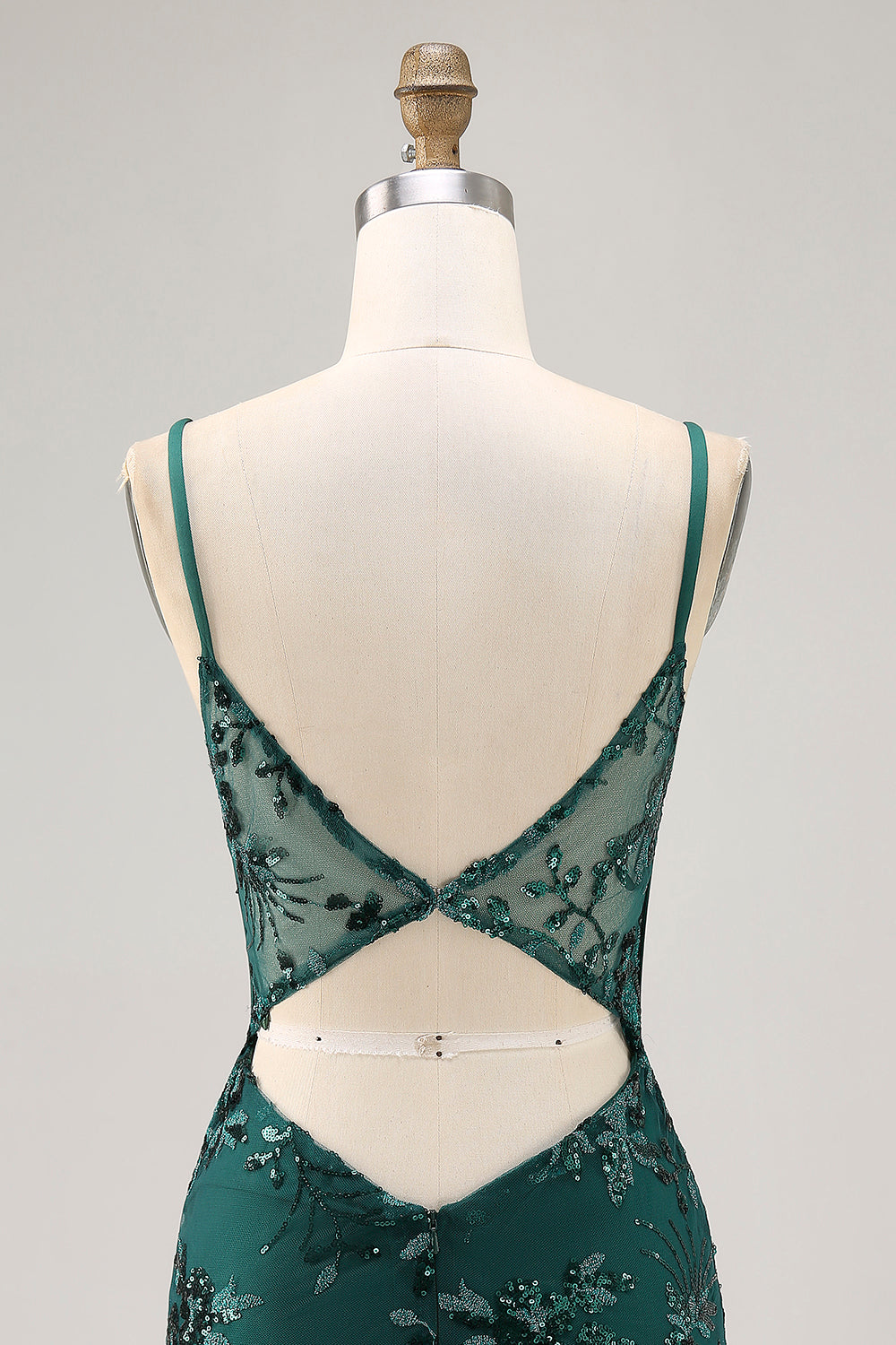 Royal Blue Bodycon Sheer Corset Homecoming Dress with Sequins