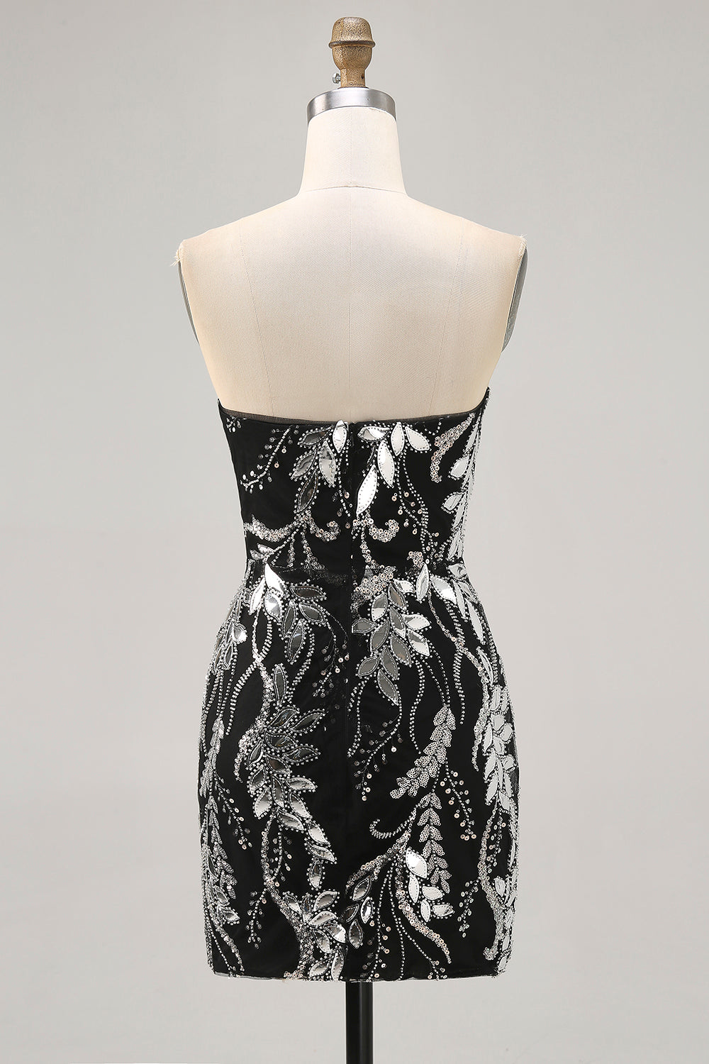 Sparkly Bodycon Short Black Homecoming Dress with Sequins
