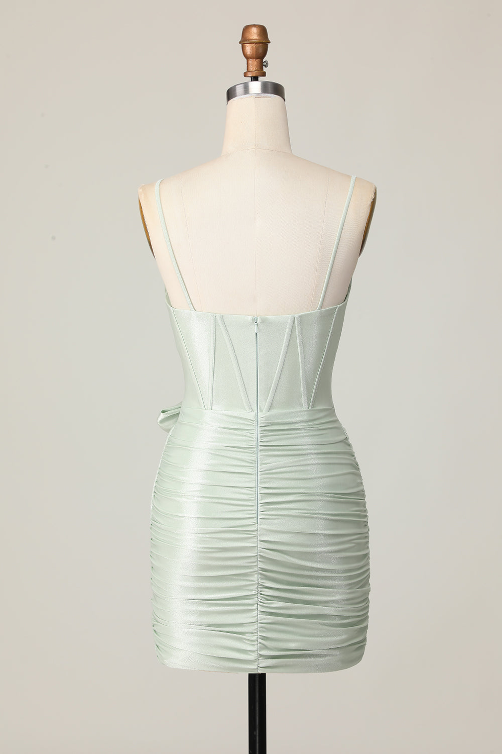 Sage Bodycon Corset Homecoming Dress with Bow