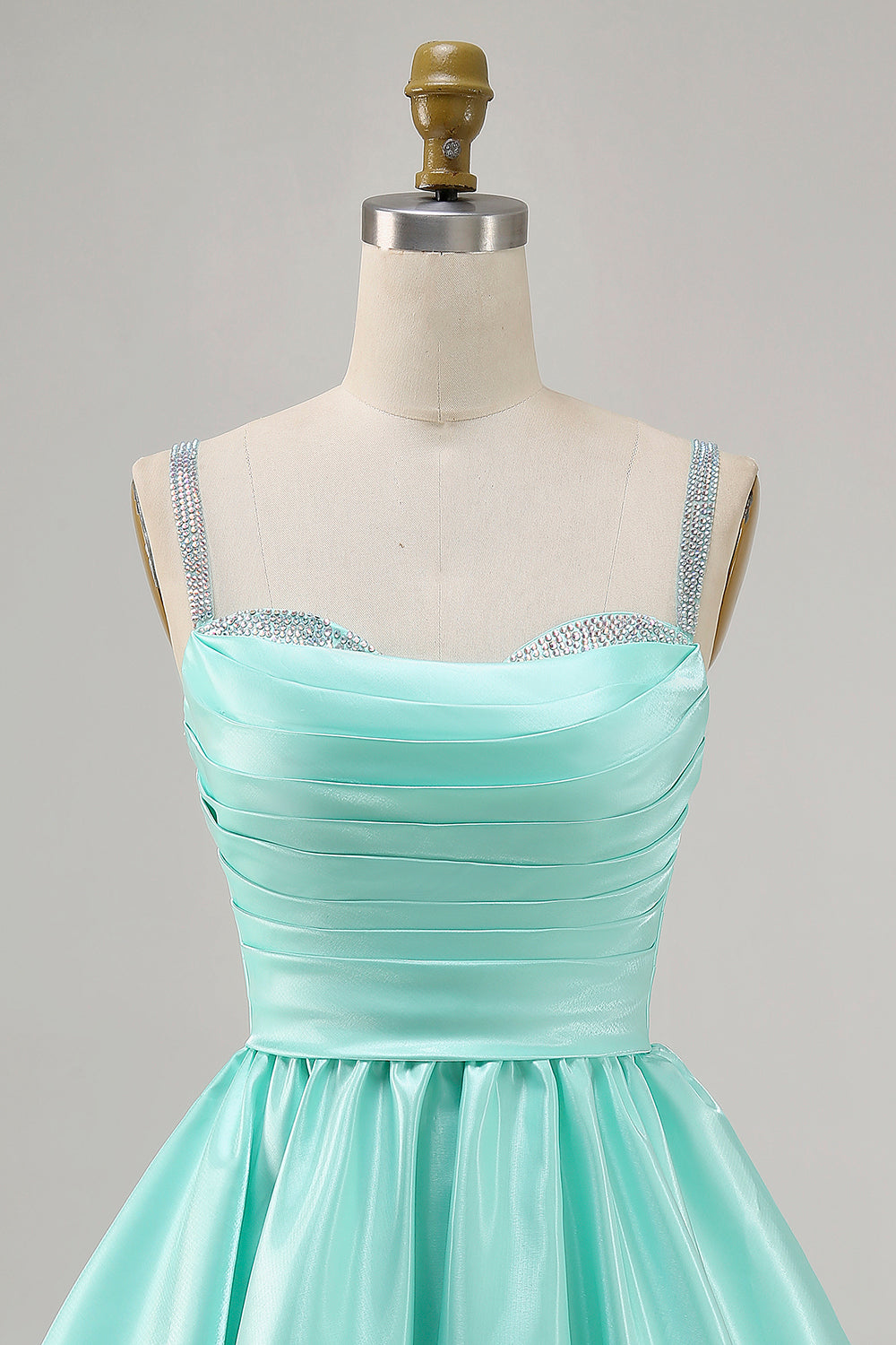 Fuchsia A Line Satin Homecoming Dress with Beading