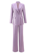 2-Piece Peak Lapel Wisteria Women Prom Suits