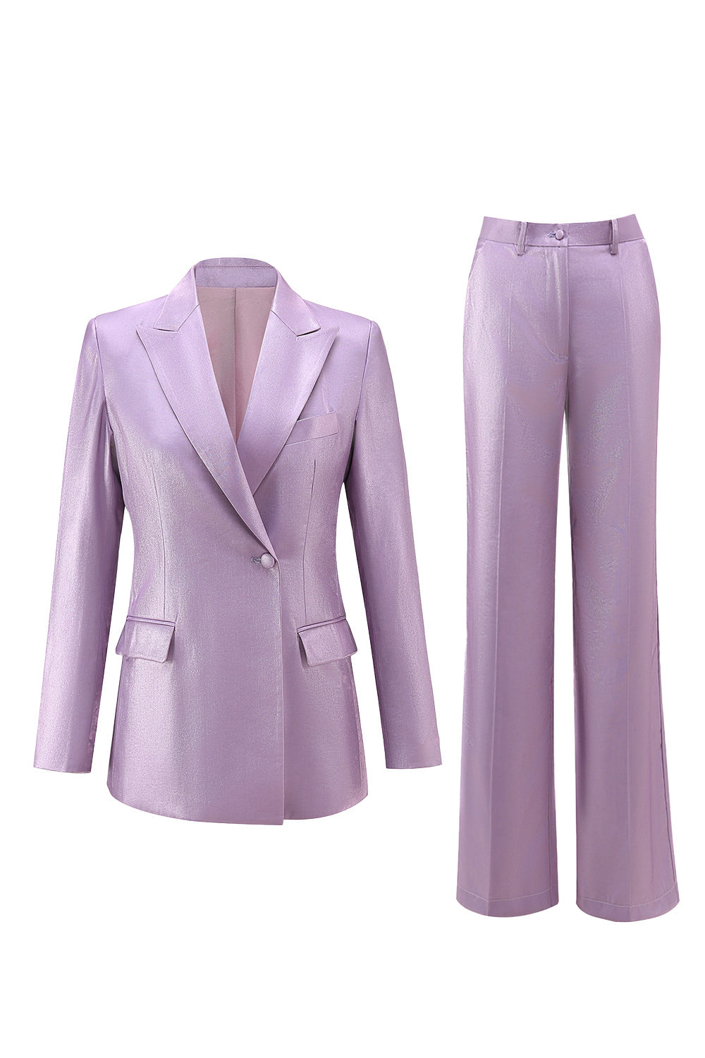 2-Piece Peak Lapel Wisteria Women Prom Suits