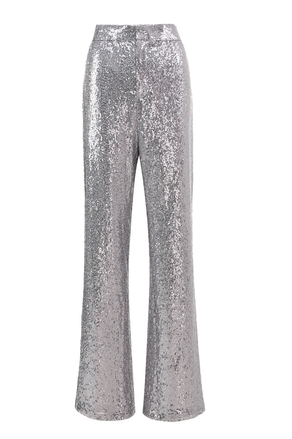 Sparkly Silver Notched Lapel 2-Piece Women Prom Suits