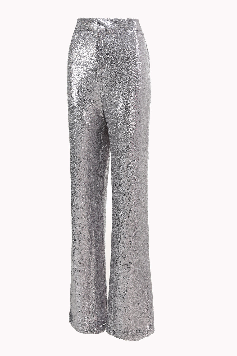 Sparkly Silver Notched Lapel 2-Piece Women Prom Suits