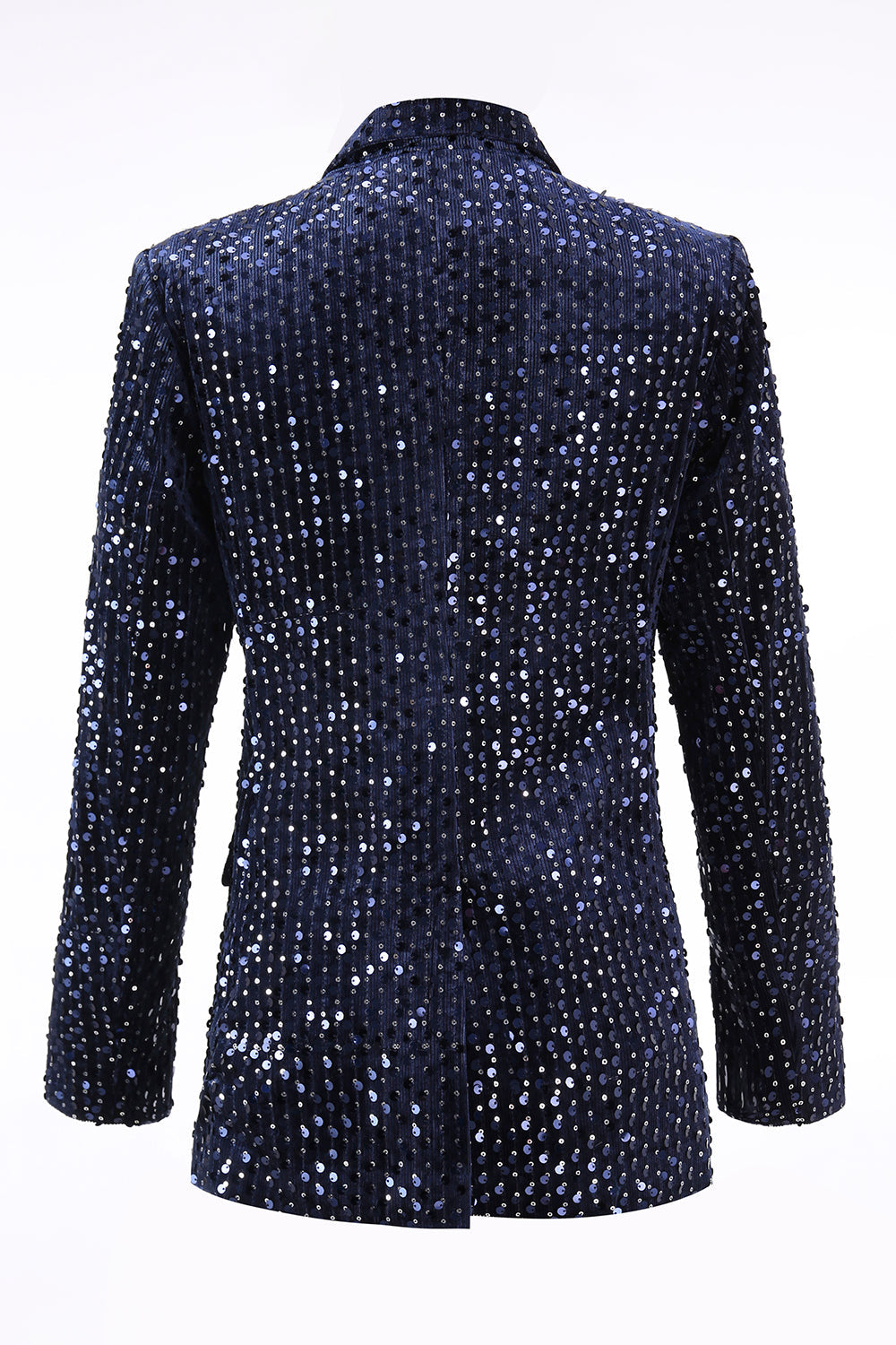 Navy 2-Piece Sequin Double Breasted Women Prom Suits
