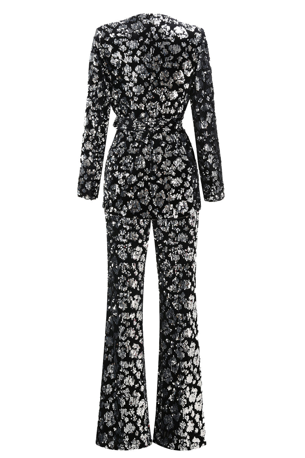 Sparkly 2-Piece Black Peak Lapel Women Prom Suits