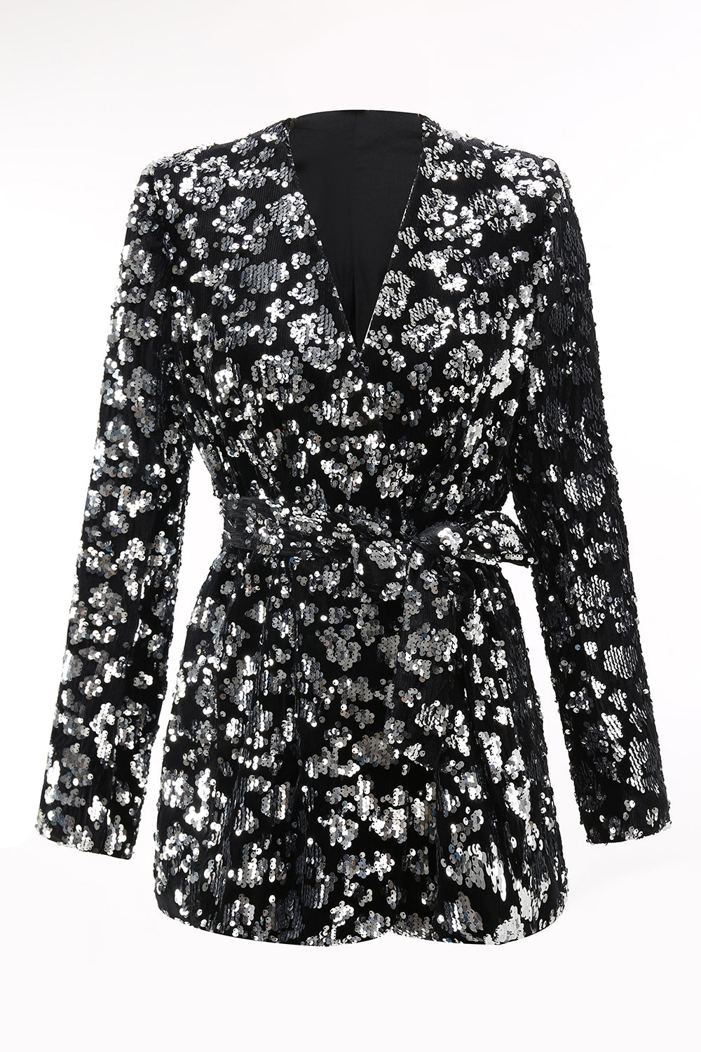 Sparkly 2-Piece Black Peak Lapel Women Prom Suits