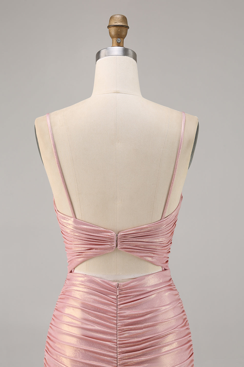 Blush Cut Out Ruched Bodycon Homecoming Dress