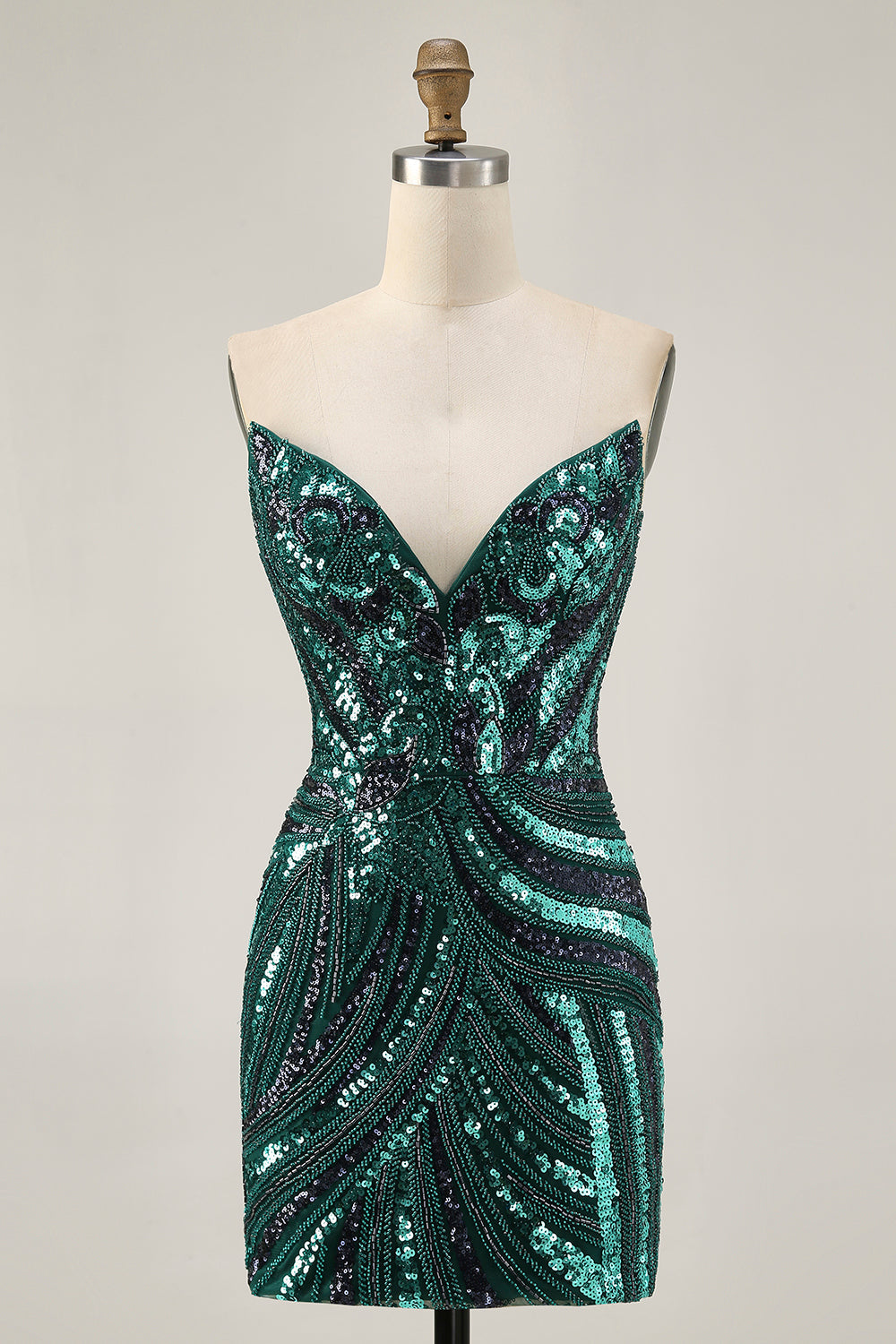 Sparkly Purple Strapless Tight Homecoming Dress