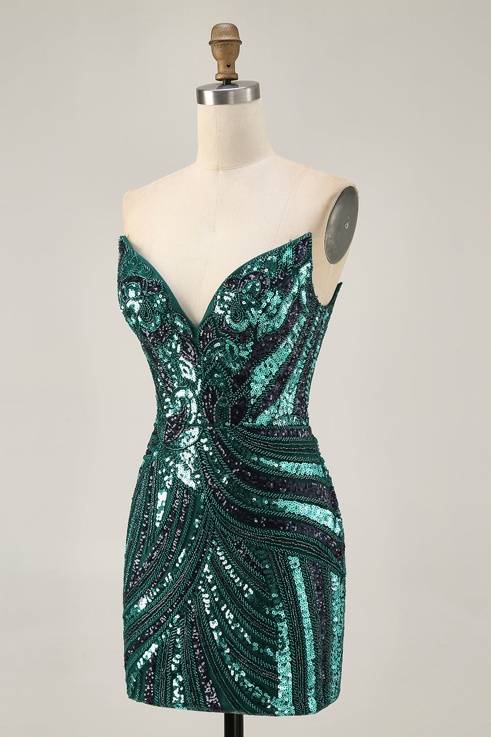 Royal Blue Strapless Bodycon Homecoming Dress With Sequins