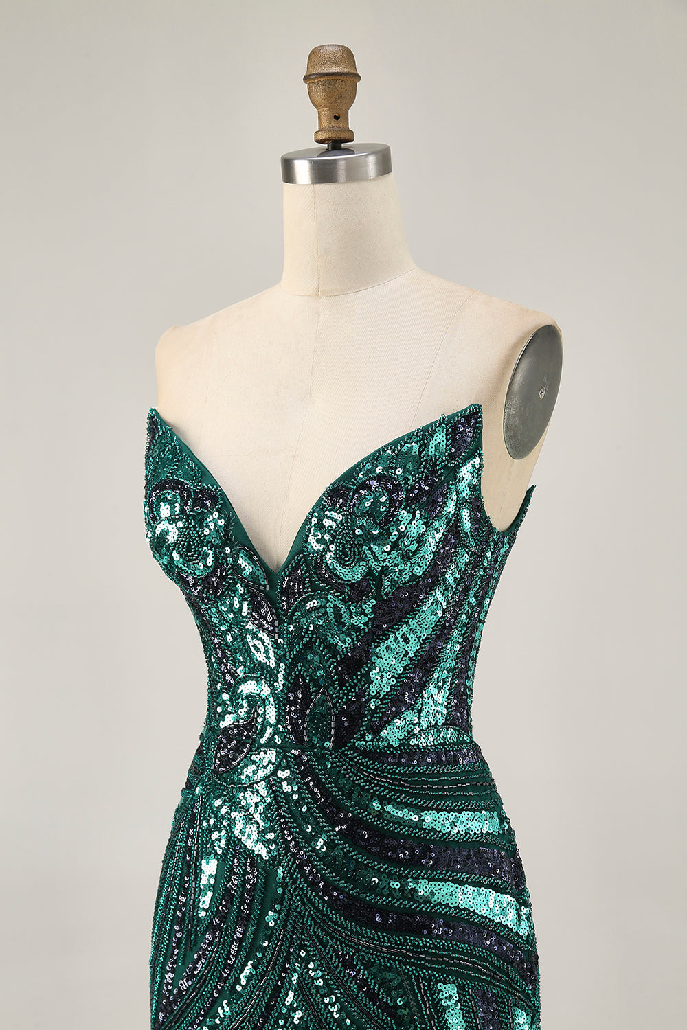 Sparkly Strapless Royal Blue Bodycon Homecoming Dress