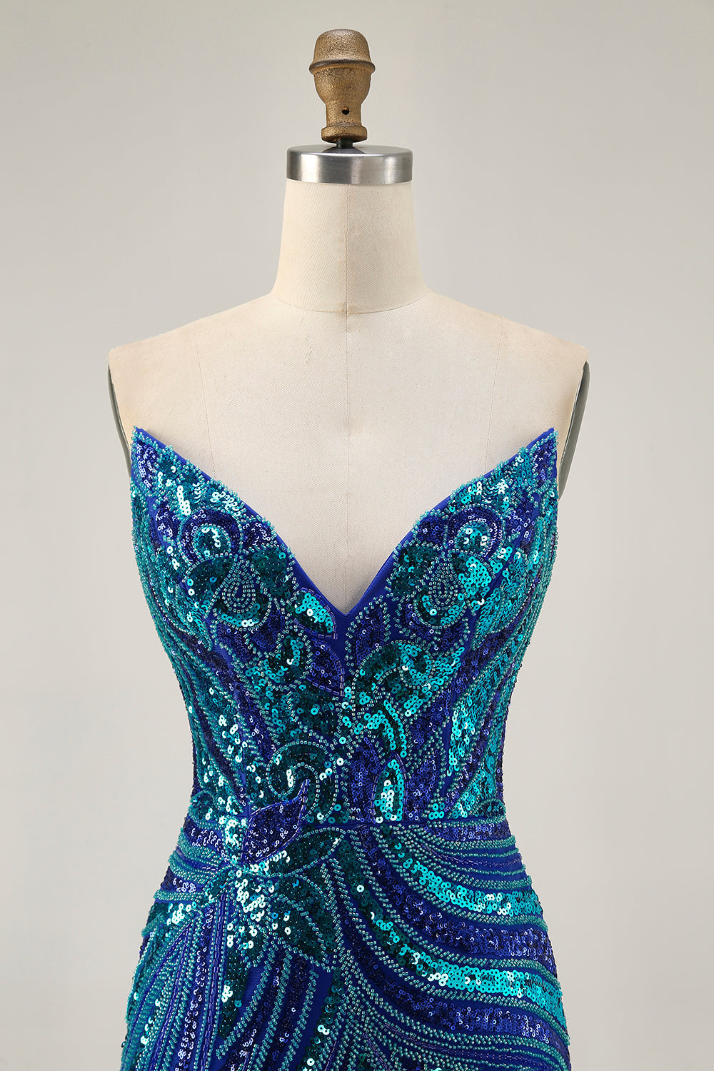 Sparkly Purple Strapless Tight Homecoming Dress