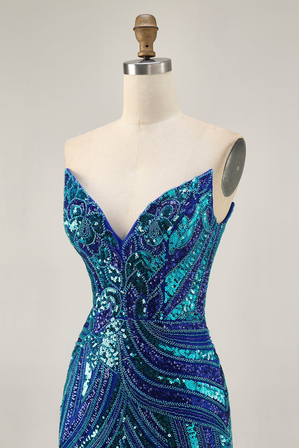 Sparkly Purple Strapless Tight Homecoming Dress