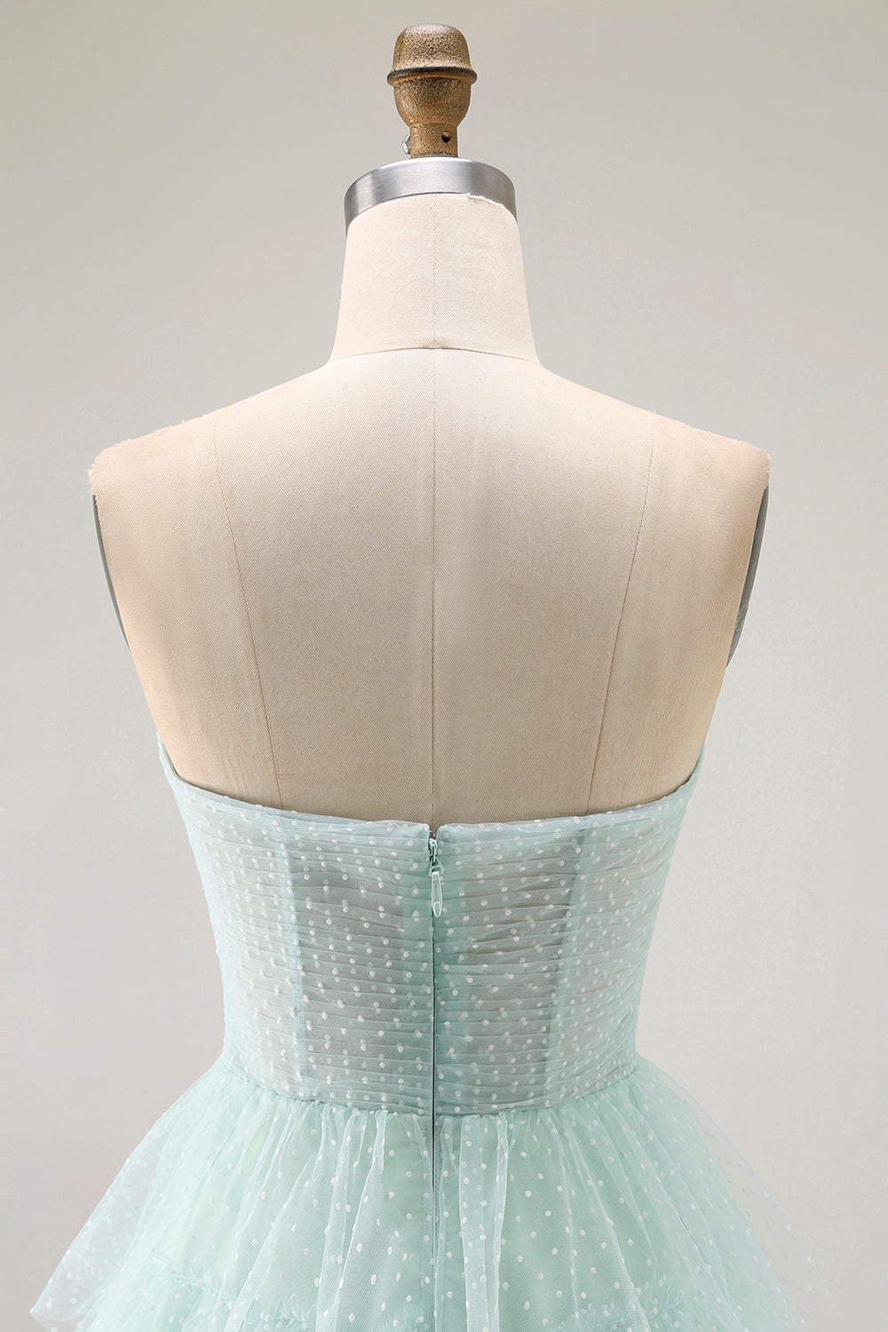 Light Green Sweetheart Corset A-Line Prom Dress With Ruffles