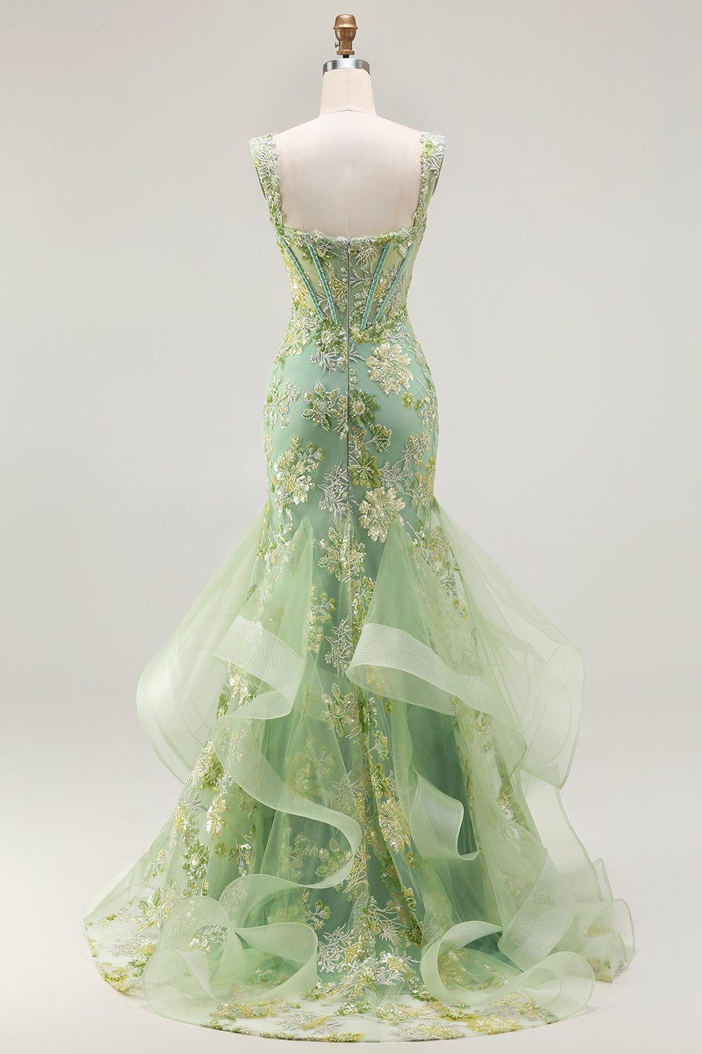 Sparkly Blush Mermaid Off The Shoulder Corset Prom Dress