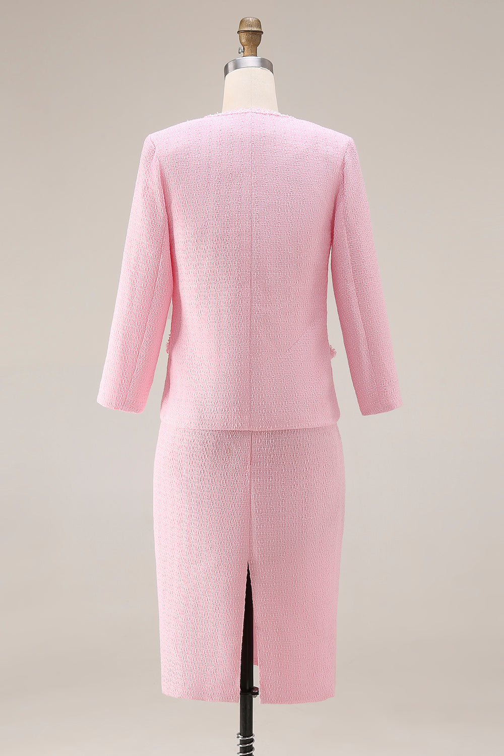 Pink Pencil 2-Piece Tweed Midi Work Dress