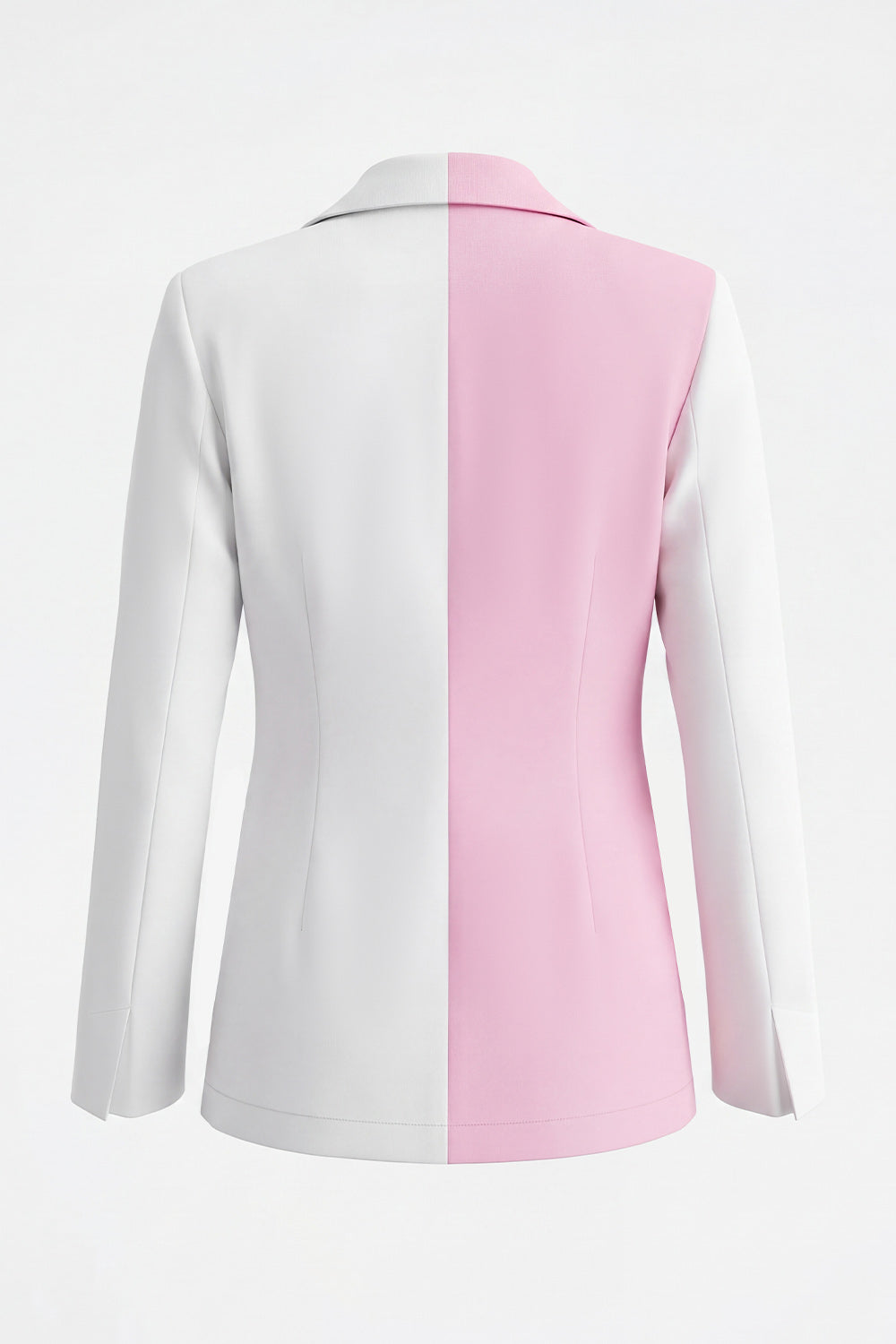 2-Piece Peak Lapel Coral Ivory Colorblock Women Suits