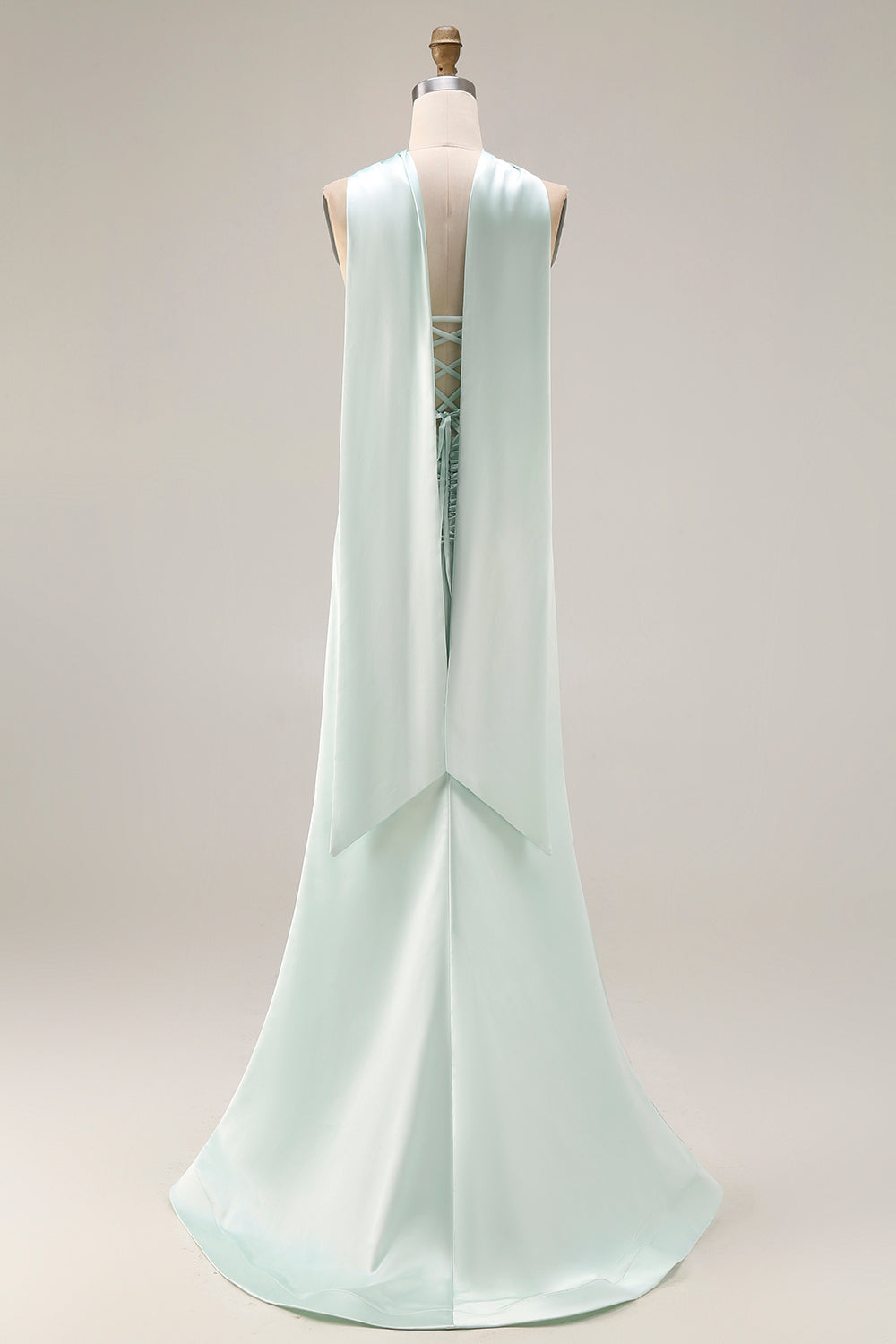 Light Green Strapless Corset Mermaid Prom Dress