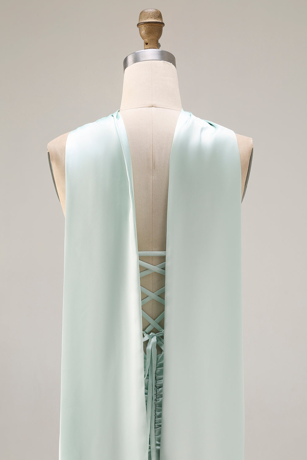 Light Green Strapless Corset Mermaid Prom Dress