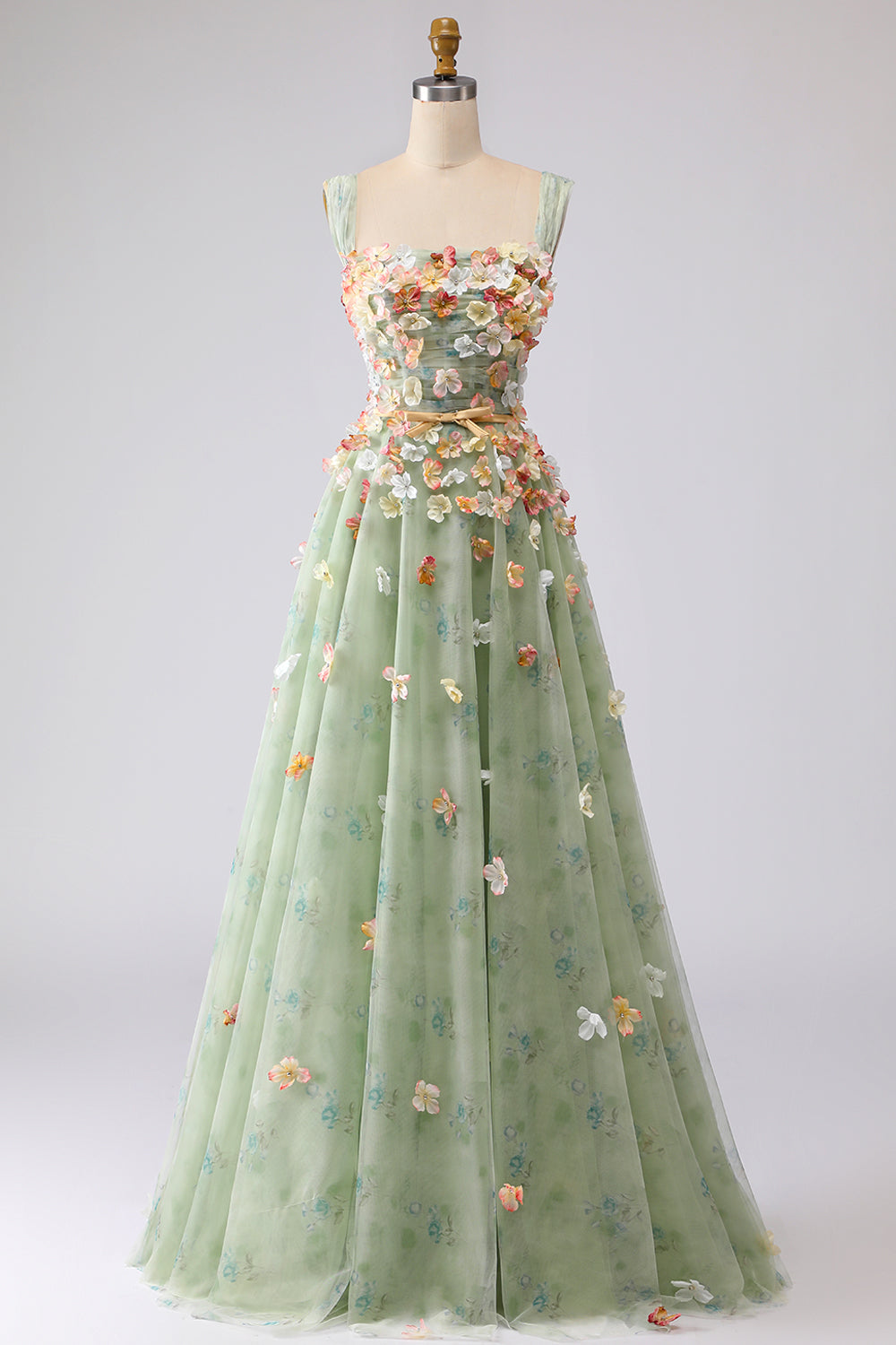 Off the Shoulder Appliqued Champagne A Line Prom Dress