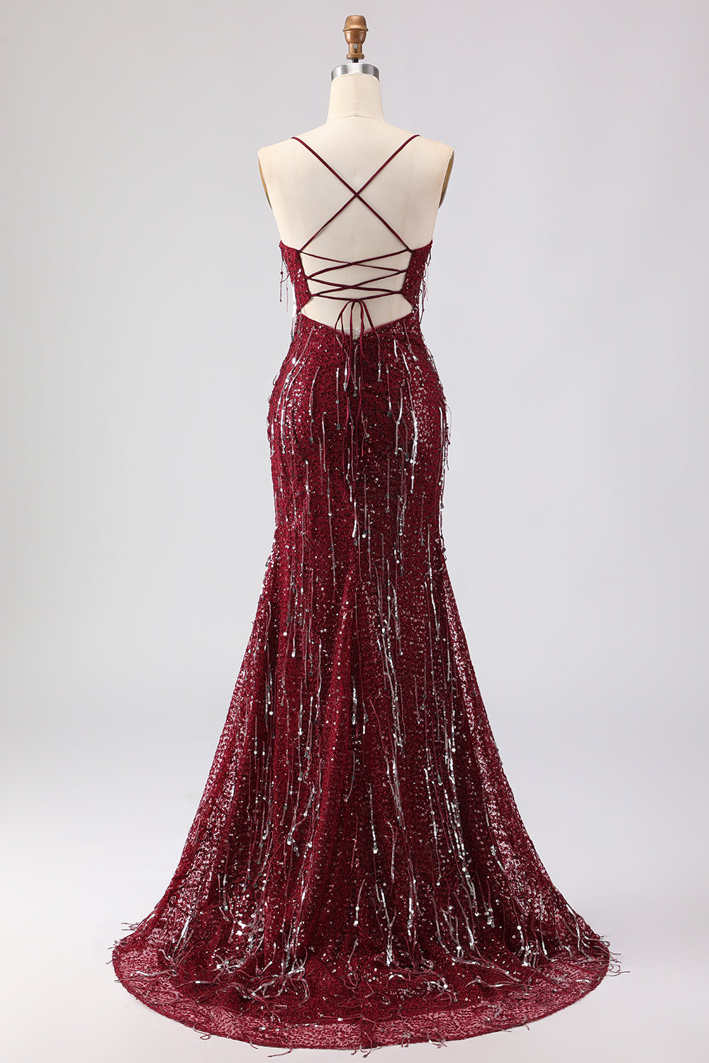 Sparkly Pink Mermaid Strapless Straps Prom Dress