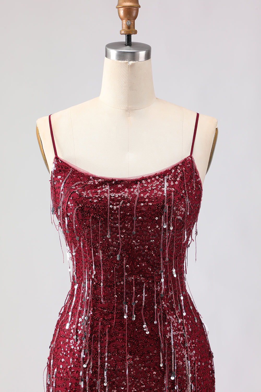 Sparkly Pink Mermaid Strapless Straps Prom Dress