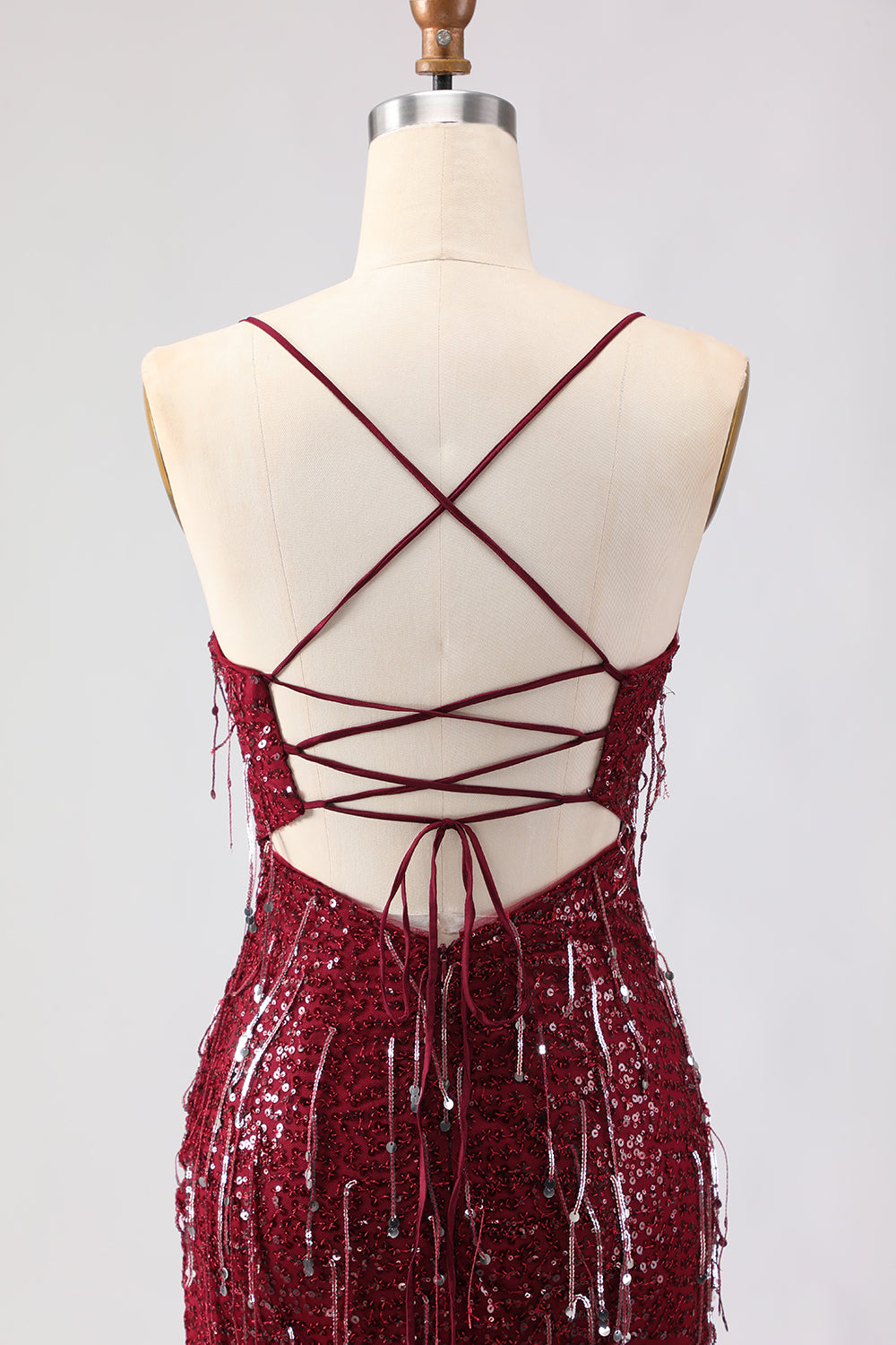 Sparkly Pink Mermaid Strapless Straps Prom Dress