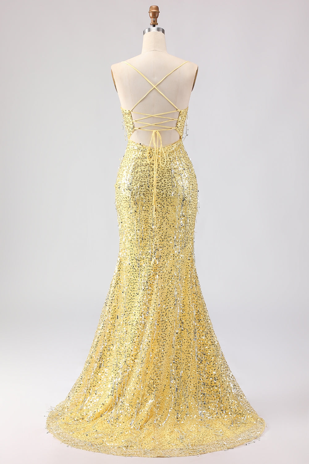 Sparkly Burgundy Mermaid Maxi Prom Dress