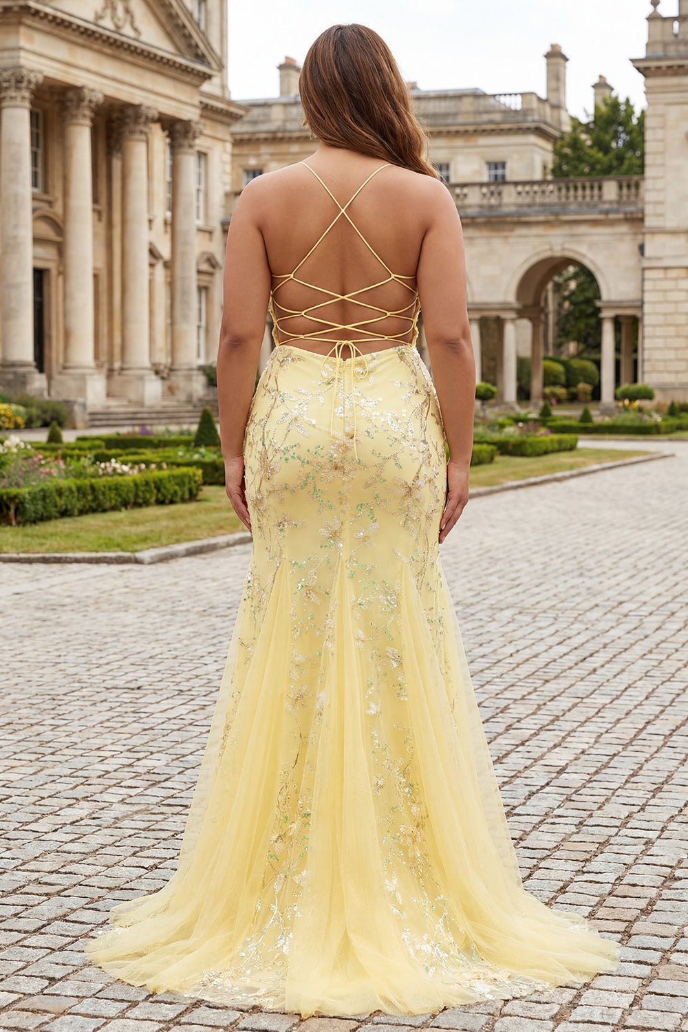 Pink Floral Mermaid Corset Sequin Plus Size Prom Dress