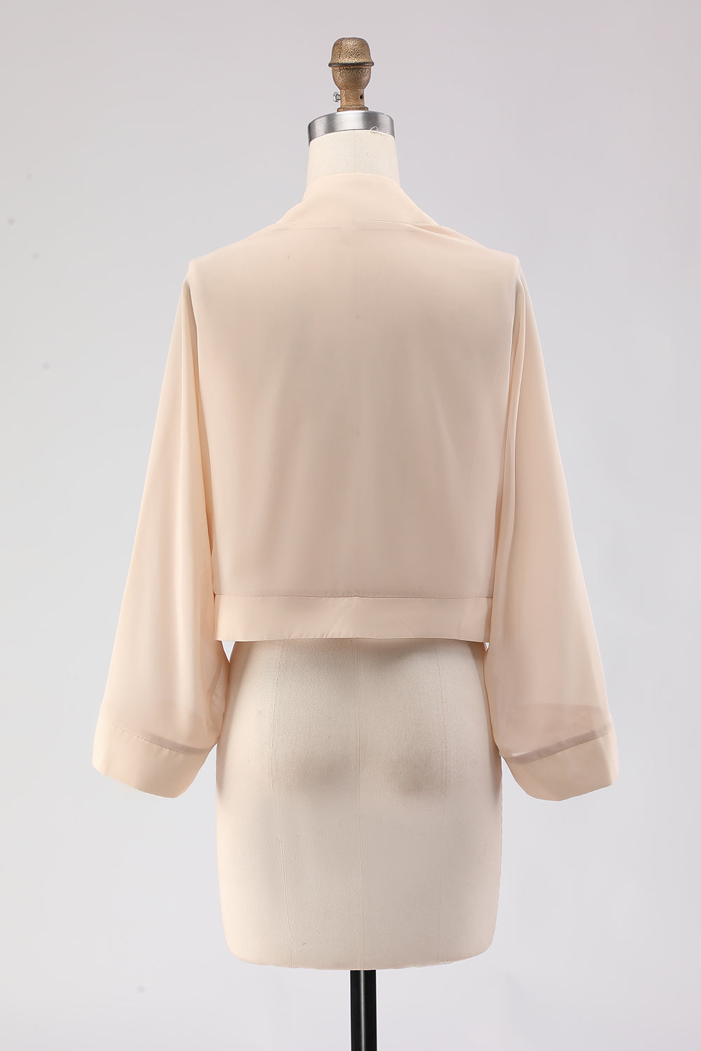 Black Chiffon Open Front Short Shawl Wraps