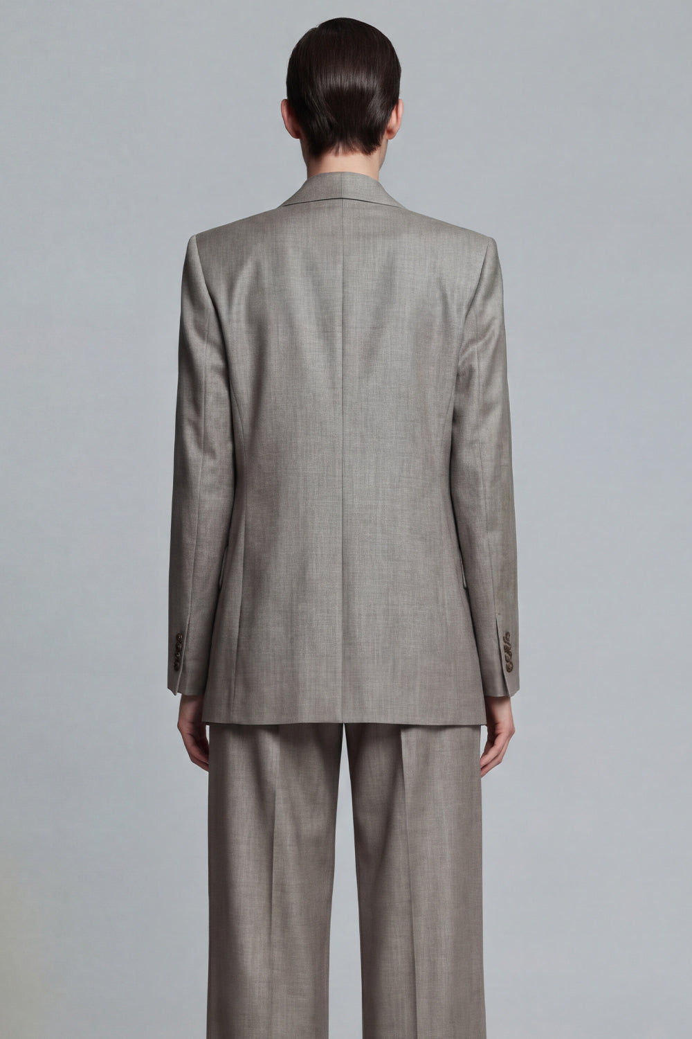 Peaked Lapel Grey 2 Piece Women Suits