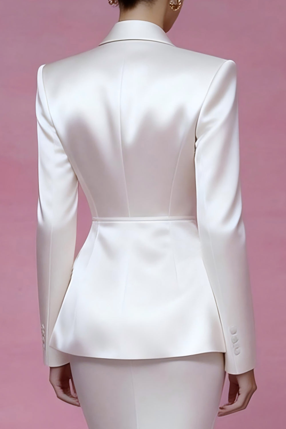Peaked Lapel 2 Piece Mermaid Ivory Women Suits