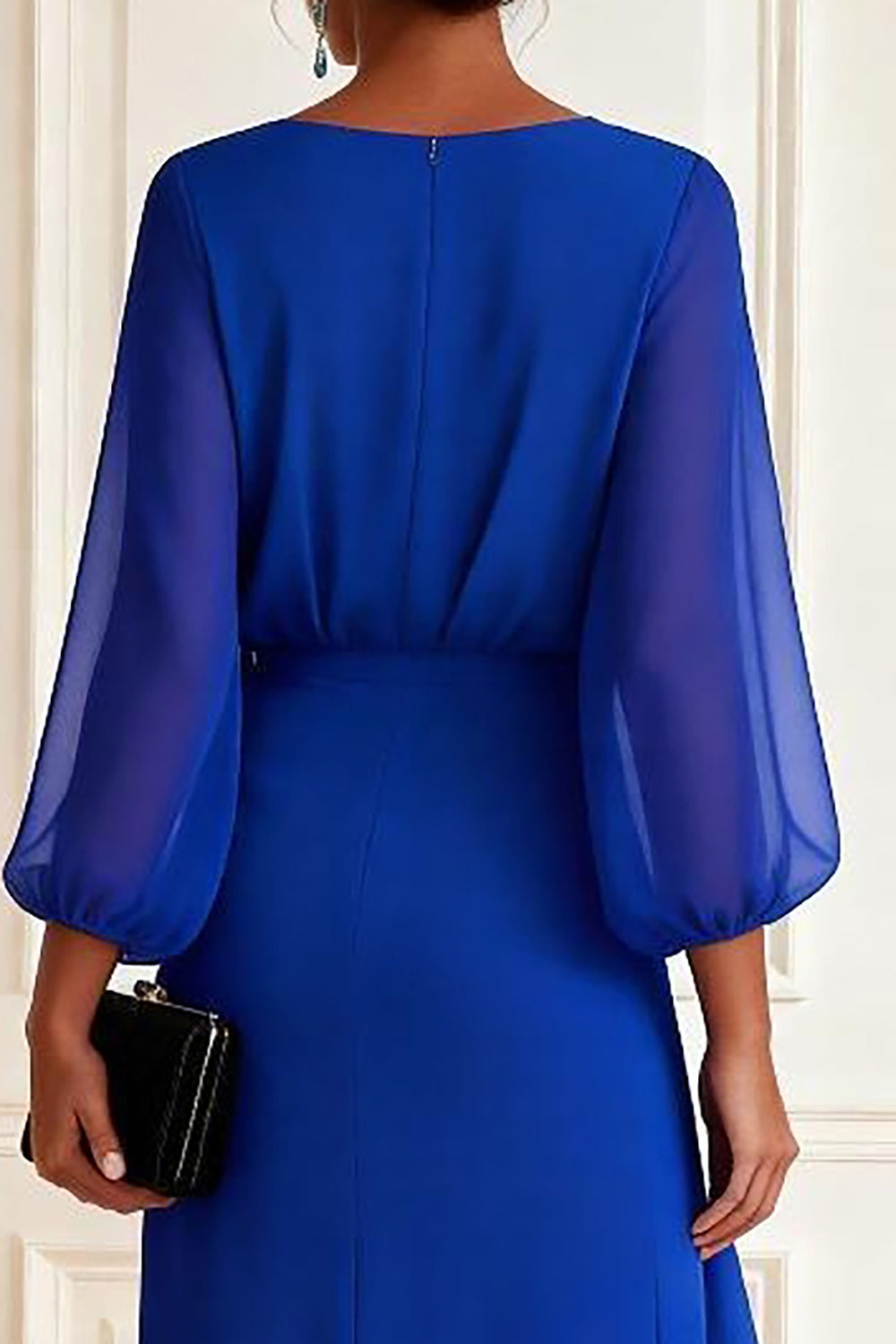 Elegant 3D Flowers Royal Blue Mother of the Bride Dress